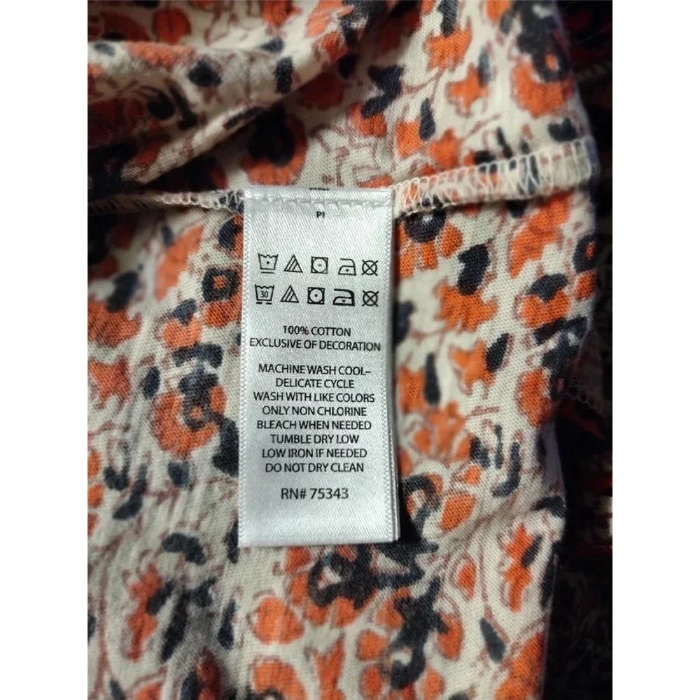 Rachel Zoe Short Sleeve V-neck 100% Cotton Slub Knit Blouse Top Burgandy M - Picture 10 of 12